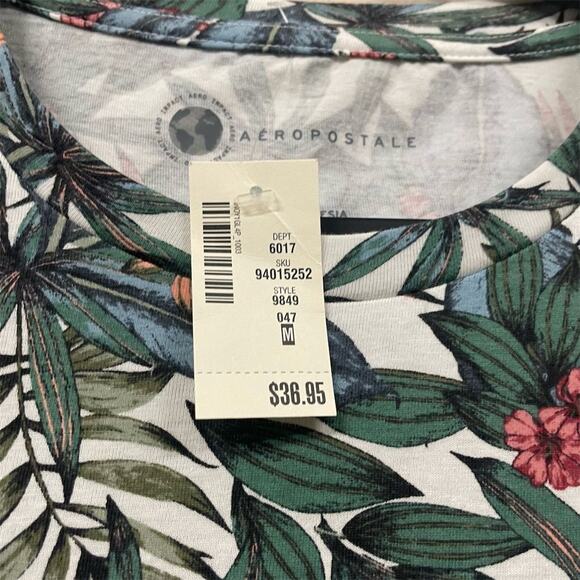 Aeropostale Men's Tropical Floral Graphic Tee Multicolor Size M - Picture 4 of 8